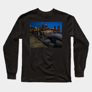 Boston Waterfront Chain Detail Boston MA Long Sleeve T-Shirt